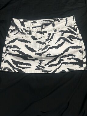 Zebra Print Mini Skirt